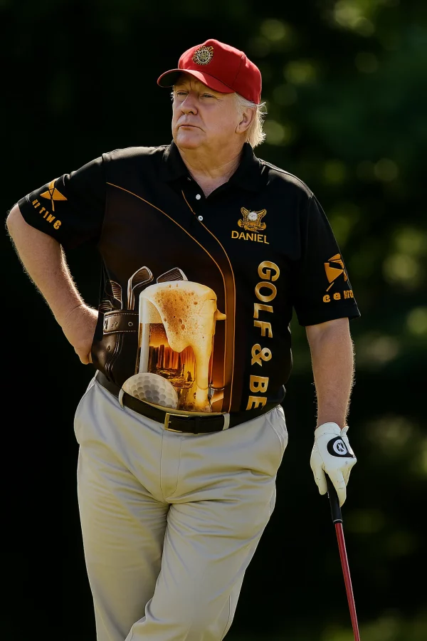 Golf And Beer Custom Men's Funny Graphic Golf Hoodie - Image 3