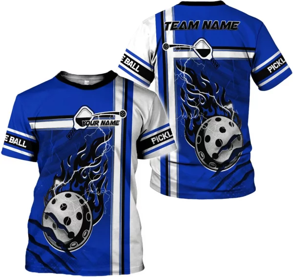 Personalized Pickleball 3D T-Shirt Men Women Gifts Pickleball Jersey Shirt Short Sleeve Tee Sport Fit Clothing Outfits - Image 6