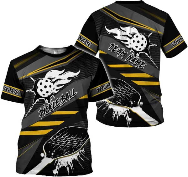 Personalized Pickleball 3D T-Shirt Men Women Gifts Pickleball Jersey Shirt Short Sleeve Tee Sport Fit Clothing Outfits