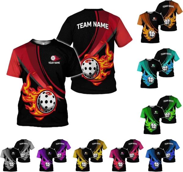 Personalized Name Team's Name Pickleball Shirt 3D, Pickleball Shirts, Funny Pickleball Shirts for Team, Men Women