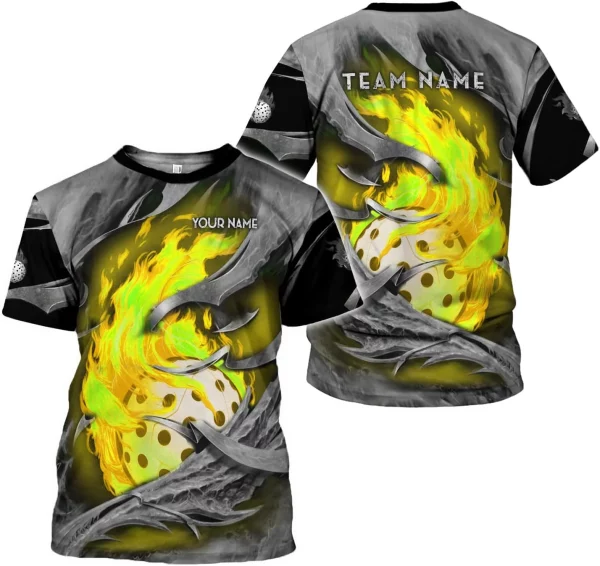 Personalized Name Team's Name Pickleball Shirt 3D, Pickleball Shirts, Funny Pickleball Shirts for Team, Men Women - Image 2