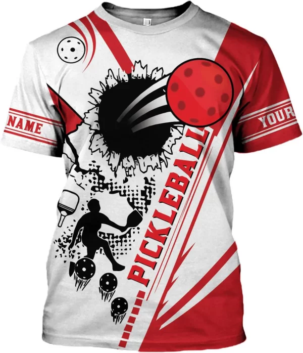Personalized Pickleball Shirt Funny 3D Polo Pickleball Player Gift for Men and Women Custom Pickleball Shirts Sports Tee - Image 8