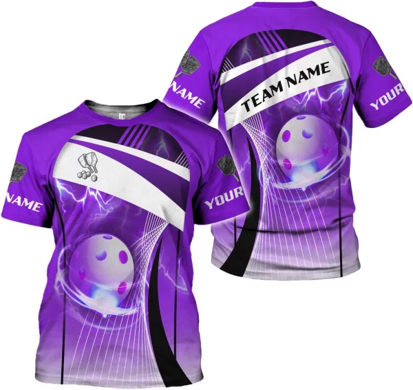 Personalized Name Team's Name Pickleball Shirt 3D, Pickleball Shirts, Funny Pickleball Shirts for Team, Men Women - Image 3