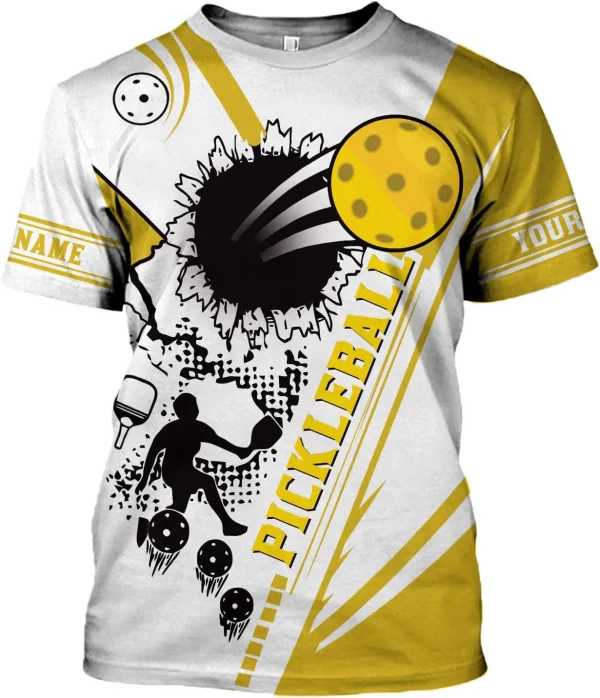 Personalized Pickleball Shirt Funny 3D Polo Pickleball Player Gift for Men and Women Custom Pickleball Shirts Sports Tee - Image 4