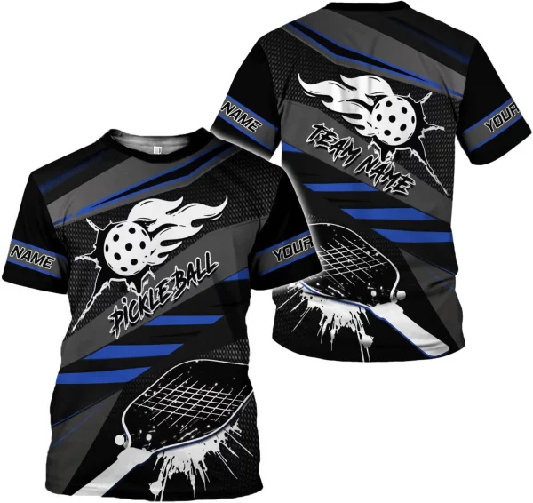 Personalized Pickleball 3D T-Shirt Men Women Gifts Pickleball Jersey Shirt Short Sleeve Tee Sport Fit Clothing Outfits - Image 3