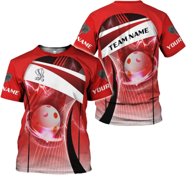 Personalized Name Team's Name Pickleball Shirt 3D, Pickleball Shirts, Funny Pickleball Shirts for Team, Men Women - Image 2