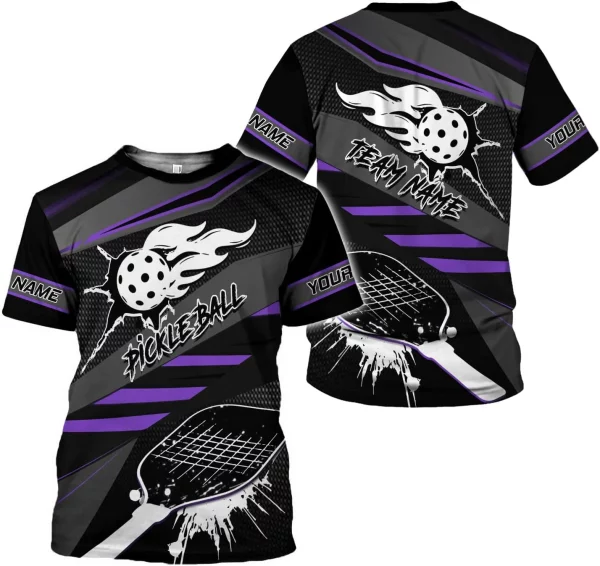 Personalized Pickleball 3D T-Shirt Men Women Gifts Pickleball Jersey Shirt Short Sleeve Tee Sport Fit Clothing Outfits - Image 4