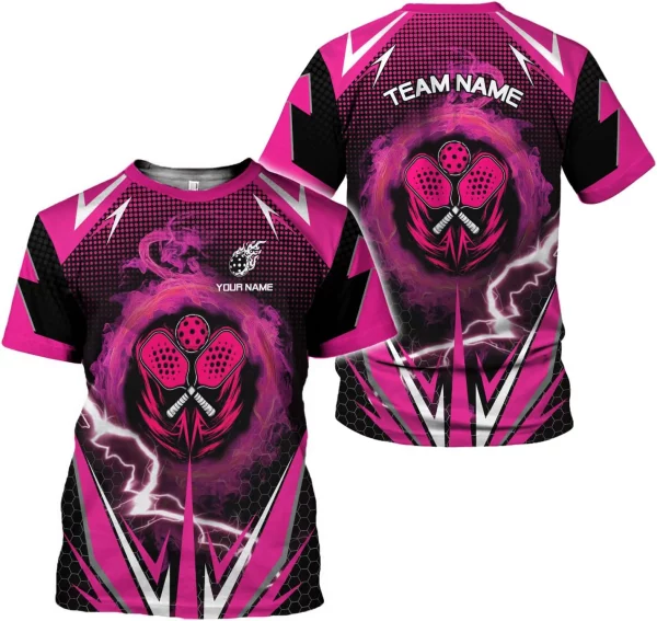 Personalized Name Team's Name Pickleball Shirt 3D, Pickleball Shirts, Funny Pickleball Shirts for Team, Men Women - Image 5