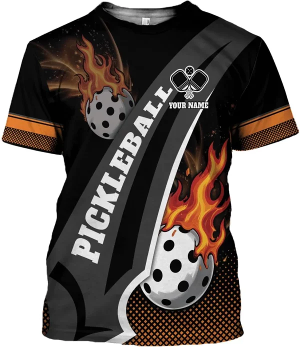Personalized 3D Pickleball Shirts for Men, Pickle Ball Jersey Shirt Short Sleeve, Pickleball Shirt Gifts for Grandpa - Image 2