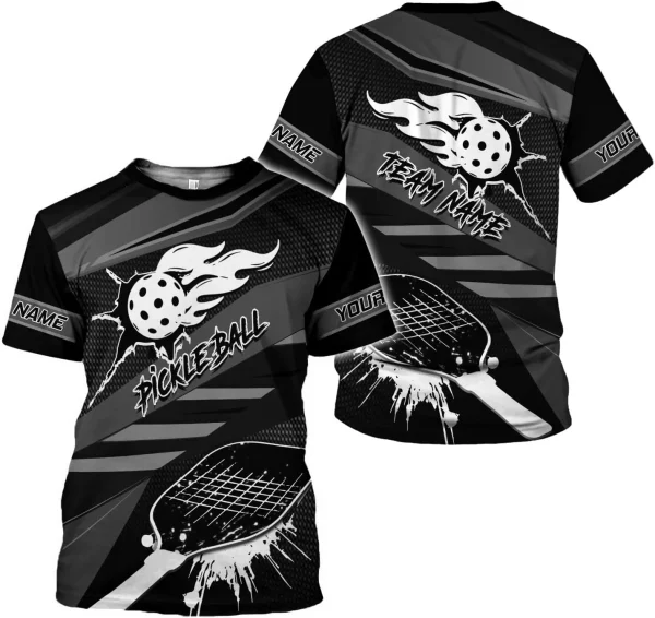 Personalized Pickleball 3D T-Shirt Men Women Gifts Pickleball Jersey Shirt Short Sleeve Tee Sport Fit Clothing Outfits - Image 2