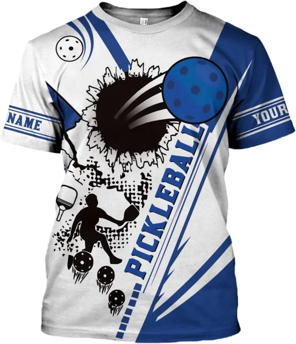 Personalized Pickleball Shirt Funny 3D Polo Pickleball Player Gift for Men and Women Custom Pickleball Shirts Sports Tee - Image 7