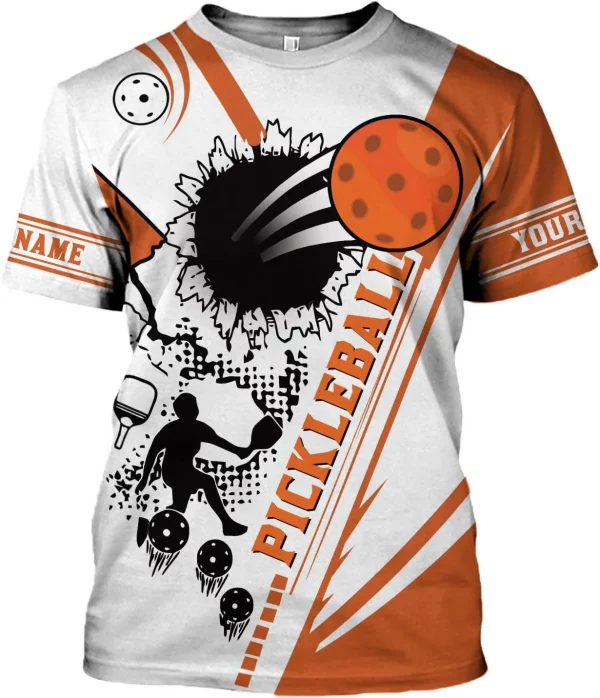Personalized Pickleball Shirt Funny 3D Polo Pickleball Player Gift for Men and Women Custom Pickleball Shirts Sports Tee - Image 5