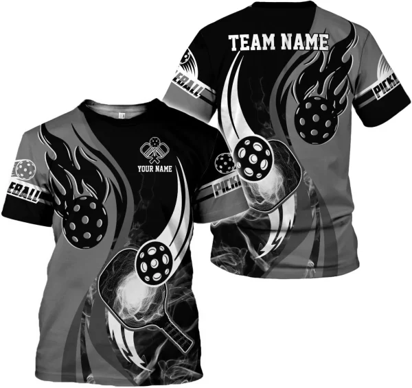 Personalized Pickleball 3D T-Shirt Men Women Gifts Pickleball Jersey Shirt Short Sleeve Tee Sport Fit Clothing Outfits - Image 4
