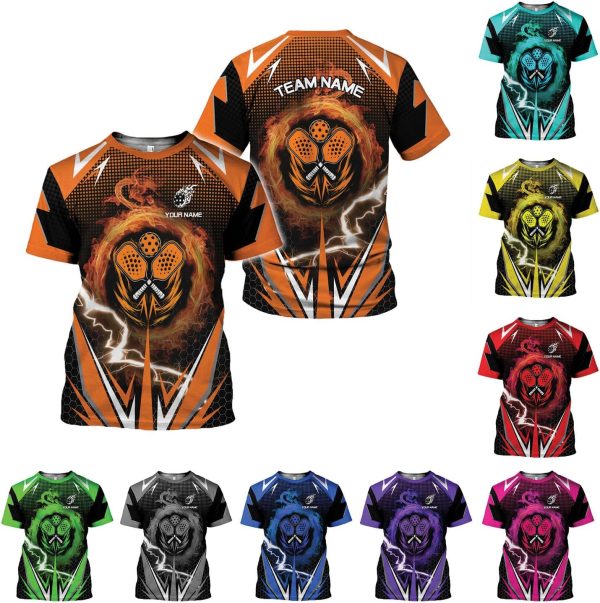 Personalized Name Team's Name Pickleball Shirt 3D, Pickleball Shirts, Funny Pickleball Shirts for Team, Men Women