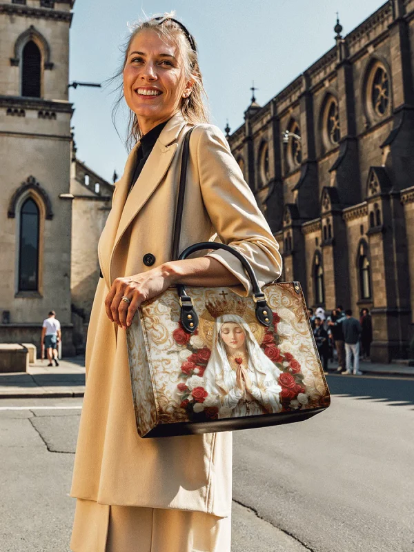 Lady of Fatima Elegance Leather Bag - Image 4
