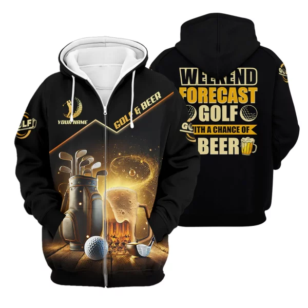 Golf And Beer Custom Men's Golf Polo Shirt, Beer Golf Shirt, Gift For Golfers - Image 4