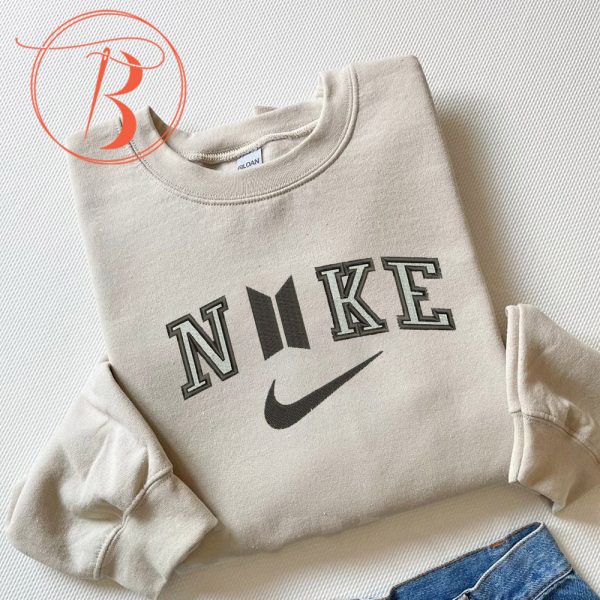 Embroidered Nike BTS Bangtan Sweatshirt - TerraBell Designs