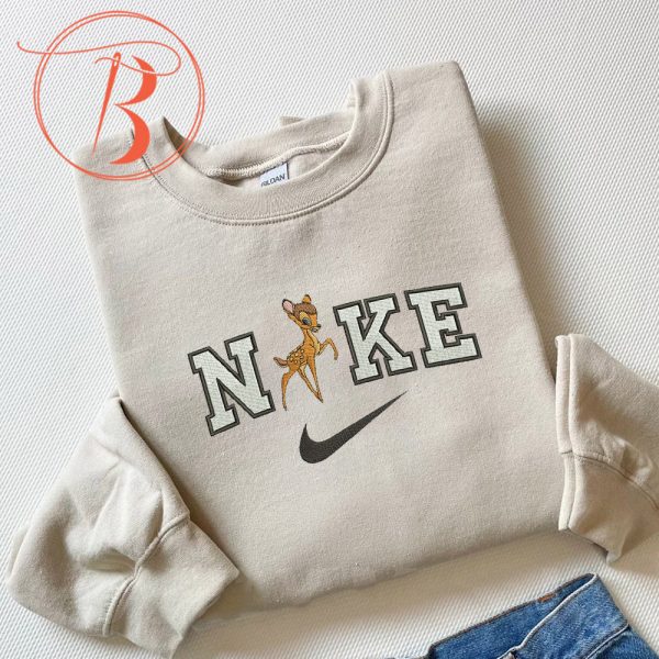 Embroidered Nike Bambi Disney Sweatshirt - TerraBell Designs