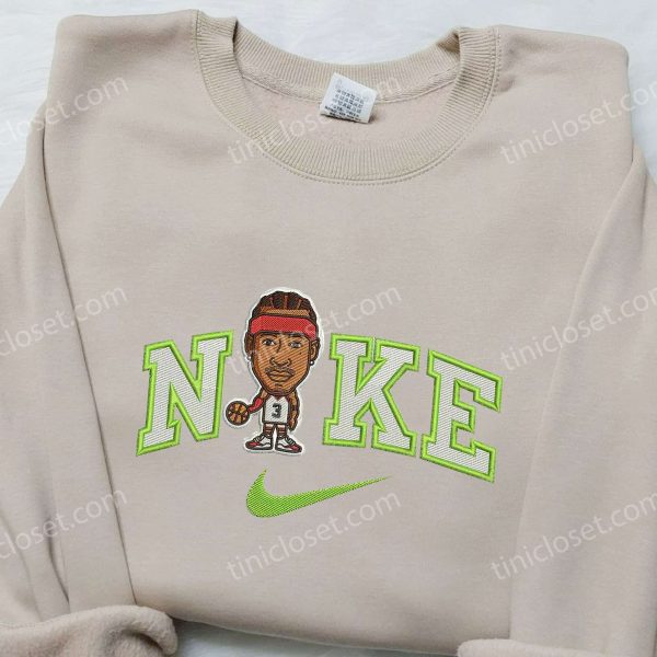 Allen Iverson x Nike Embroidered Shirt, NBA Embroidered Shirt, Unique Gifts for Sports Fans - Small Gifts Great Love - Image 4