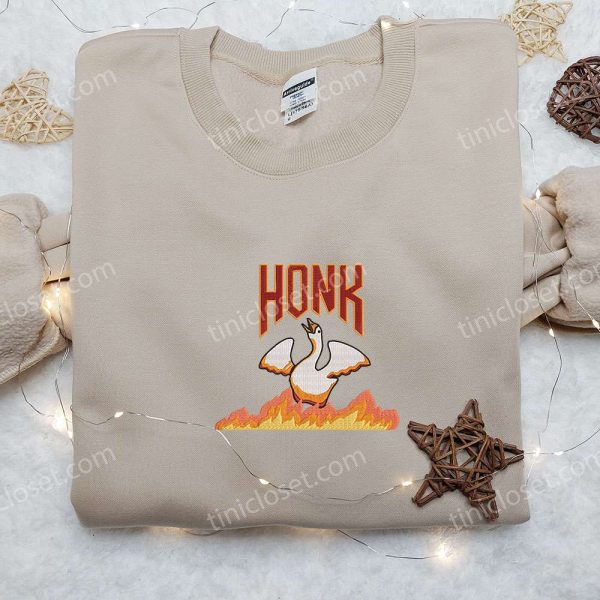 Angry Silly Goose Honk Embroidered Shirt, Animal Embroidered Shirt, Funny Embroidered Shirt - Small Gifts Great Love - Image 4