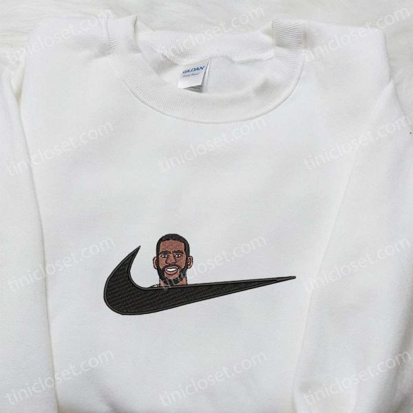 Anthony Davis x Nike Swoosh Embroidered Shirt, Basketball Sports Embroidered Hoodie, Celebrity Embroidered Sweatshirt - Small Gifts Great Love - Image 3