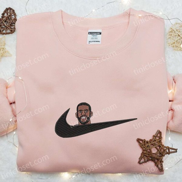 Anthony Davis x Nike Swoosh Embroidered Shirt, Basketball Sports Embroidered Hoodie, Celebrity Embroidered Sweatshirt - Small Gifts Great Love - Image 4