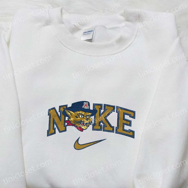 Arizona Wildcats x Nike Embroidered Shirt, NBA Sports Embroidered Hoodie, Best Fandom Gift Idea - Small Gifts Great Love