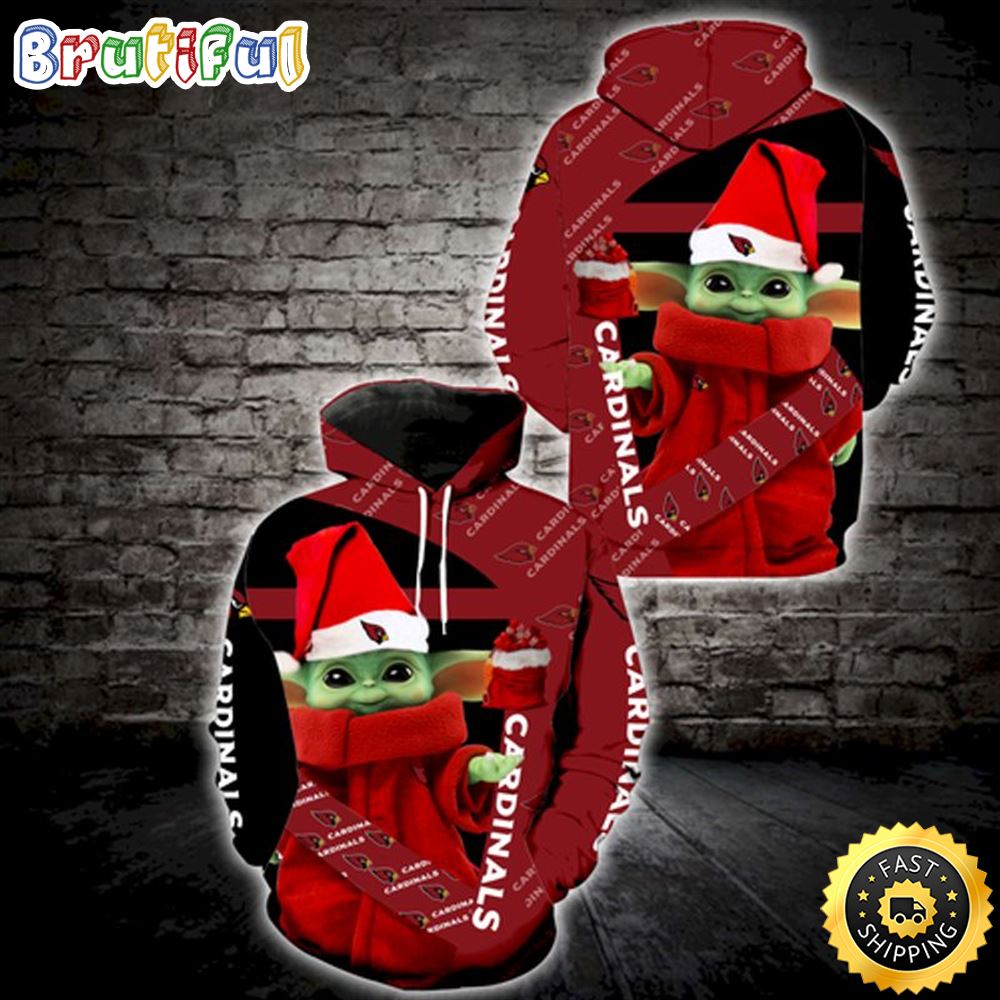 Arizona Cardinals Football Yoda Christmas Full Printing 3d Hoodie All Over Print