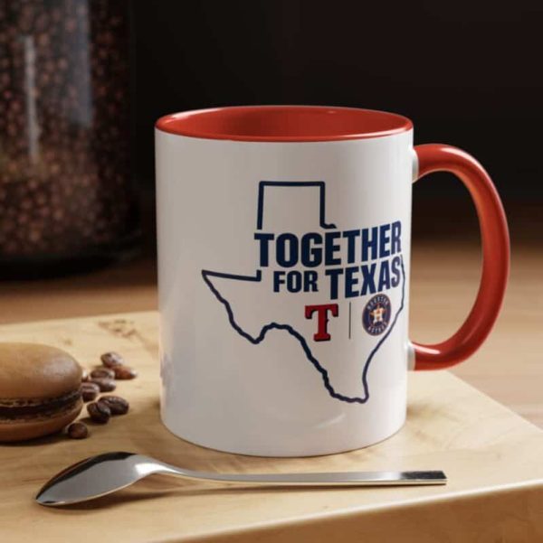 Astros Rangers Together for Texas Accent Mug