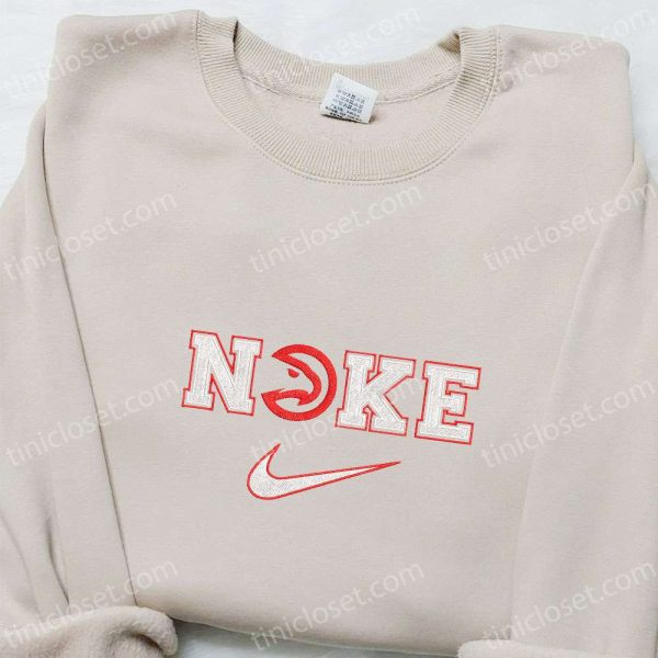 Atlanta Hawks x Nike Embroidered Shirt, NBA Sports Embroidered Hoodie, Best Gift Ideas - Small Gifts Great Love