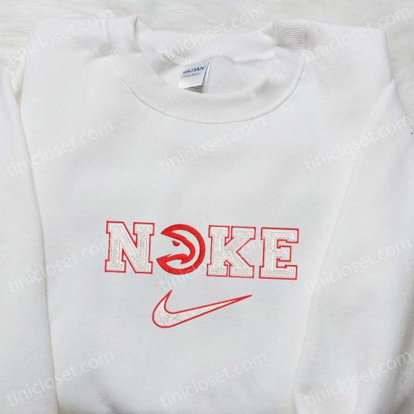 Atlanta Hawks x Nike Embroidered Shirt, NBA Sports Embroidered Hoodie, Best Gift Ideas - Small Gifts Great Love - Image 3