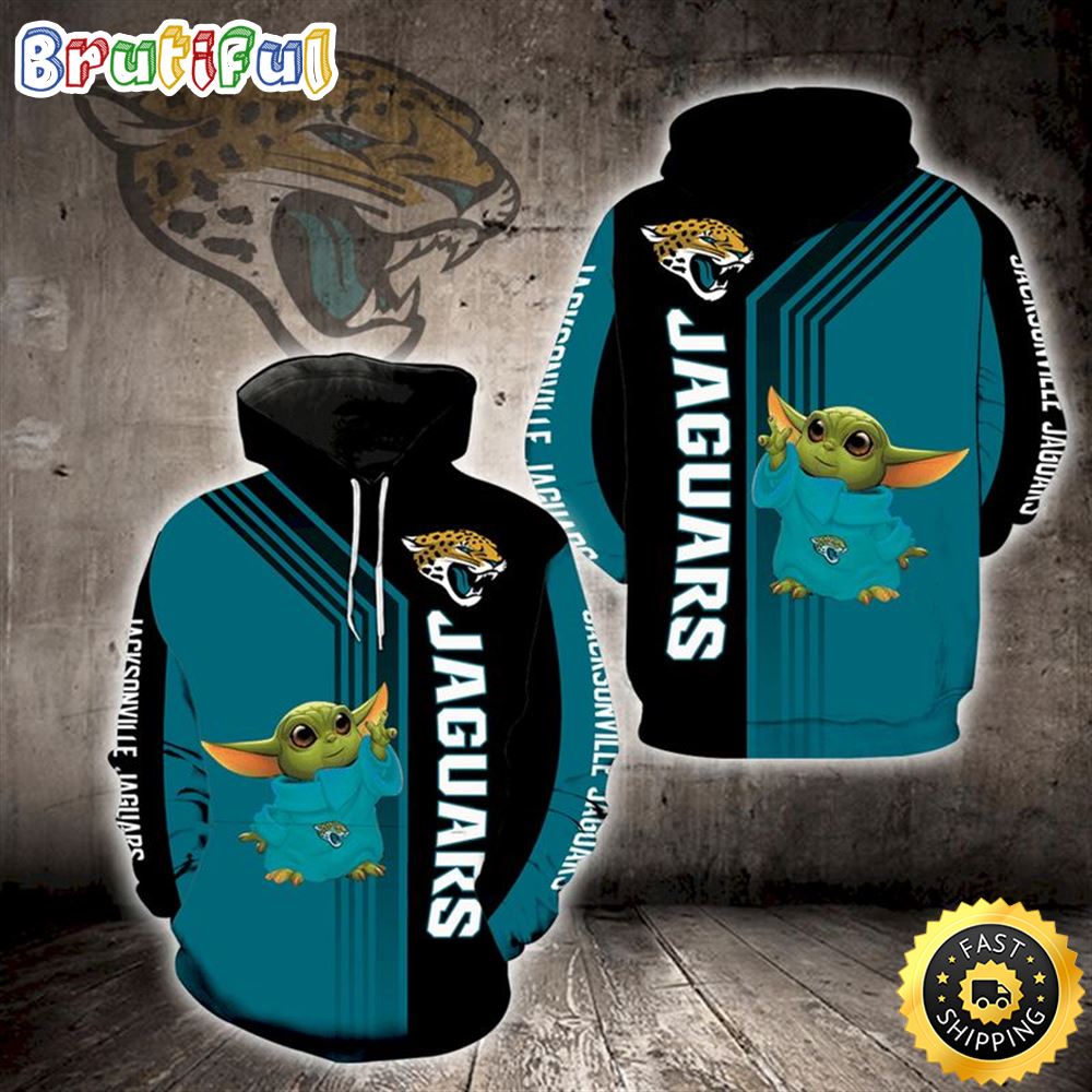 Baby Yoda Lovers Jacksonville Jaguars 3d Hoodie All Over Print