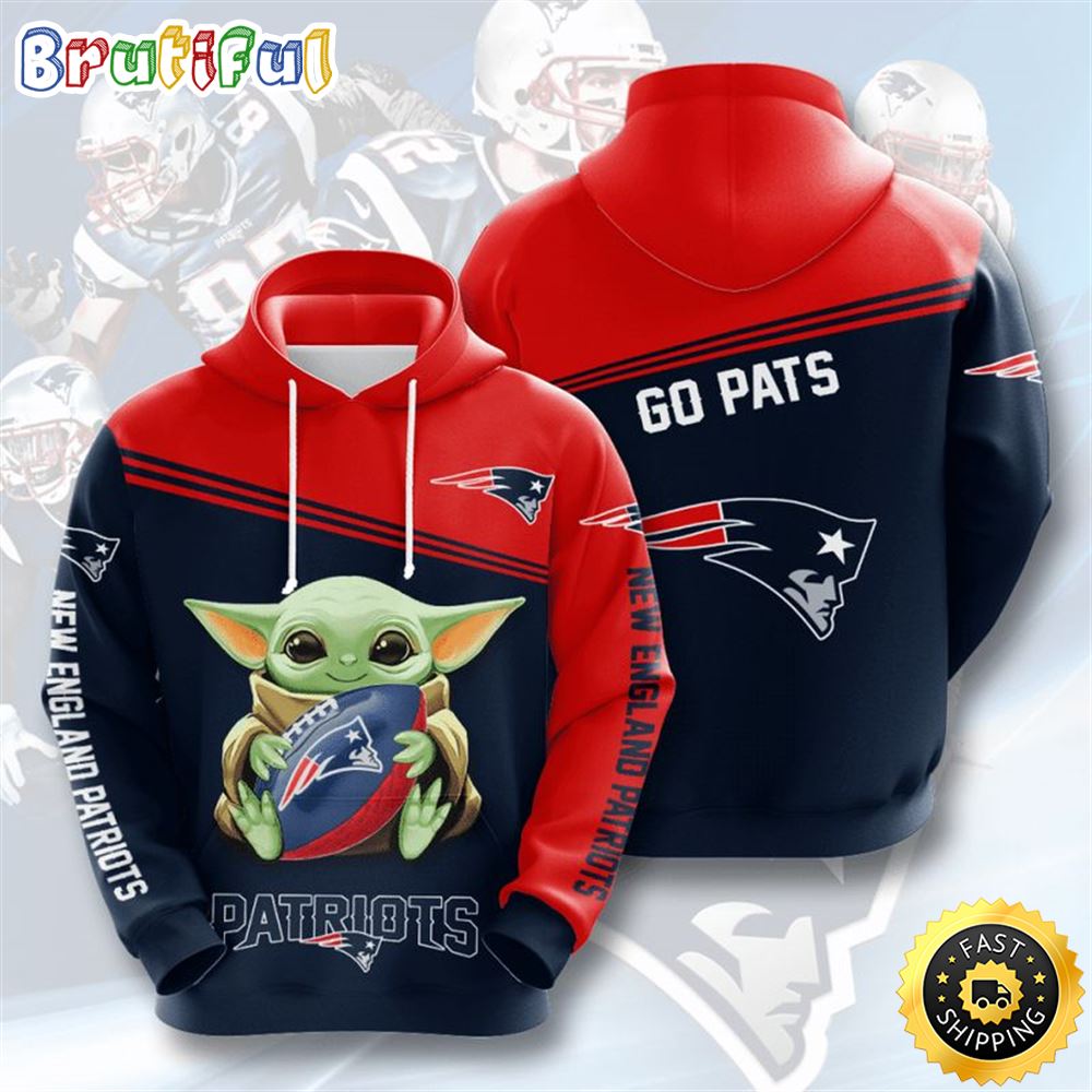 Baby Yoda Lovers New England Patriots 3d Hoodie All Over Print