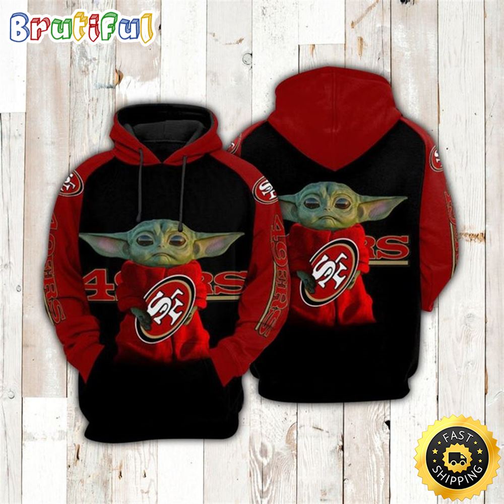 Baby Yoda San Francisco 49ers 3d Hoodie All Over Print Gifts For San Francisco 49ers Fans