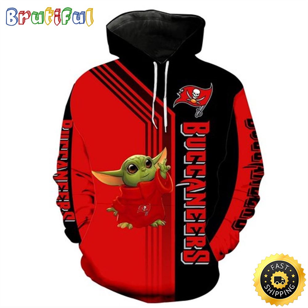 Baby Yoda Tampa Bay Buccaneers 3d Hoodie All Over Print