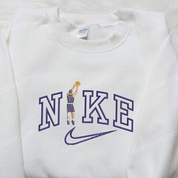 Basketball Player 1 x Nike Embroidered Shirt, Custom Nike Embroidered Shirt, NBA Sport Embroidered Shirt - Small Gifts Great Love - Image 3
