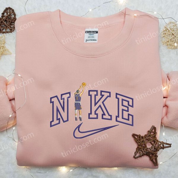 Basketball Player 1 x Nike Embroidered Shirt, Custom Nike Embroidered Shirt, NBA Sport Embroidered Shirt - Small Gifts Great Love - Image 4
