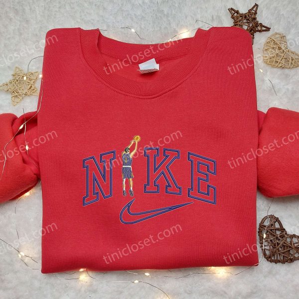 Basketball Player 1 x Nike Embroidered Shirt, Custom Nike Embroidered Shirt, NBA Sport Embroidered Shirt - Small Gifts Great Love - Image 5