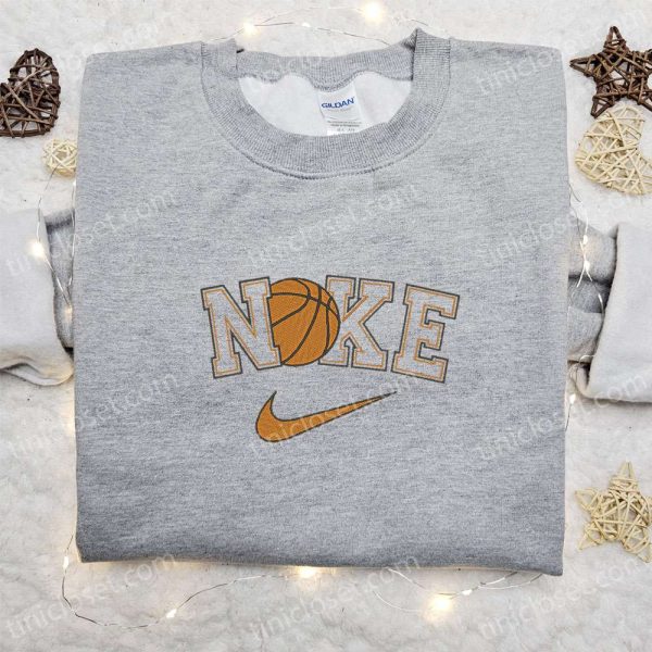 Basketball x Nike Sport Embroidered Shirt, NBA Sport Embroidered Shirt, Nike Inspired Embroidered Shirt - Small Gifts Great Love - Image 2