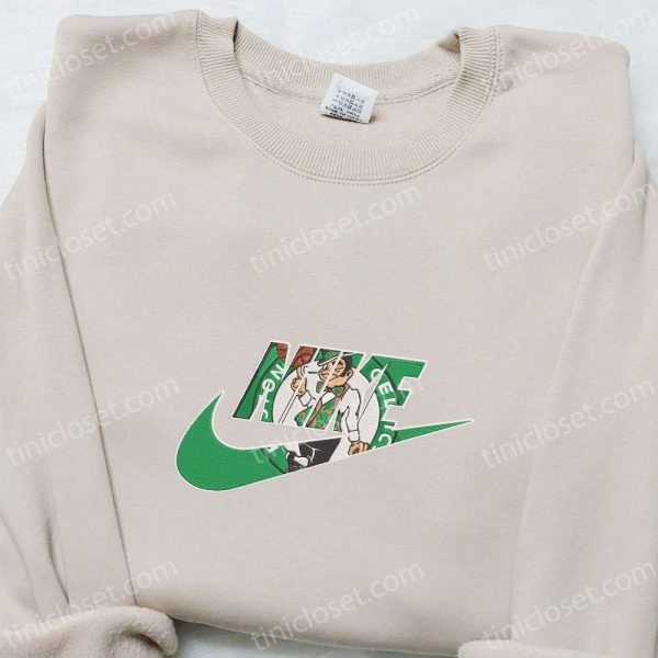 Boston Celtics x Nike Embroidered Shirt, NBA Sports Embroidered Hoodie, Nike Inspired Embroidered T-Shirt - Small Gifts Great Love