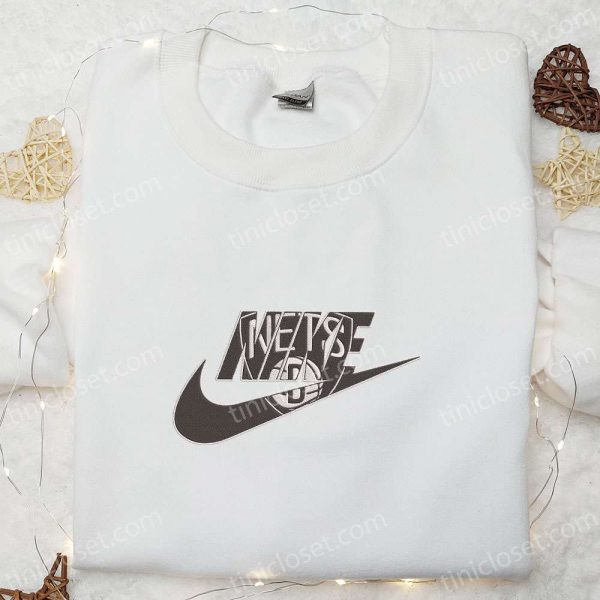 Brooklyn Nets x Nike Embroidered Shirt, NBA Sports Embroidered Hoodie, Nike Inspired Embroidered T-Shirt - Small Gifts Great Love