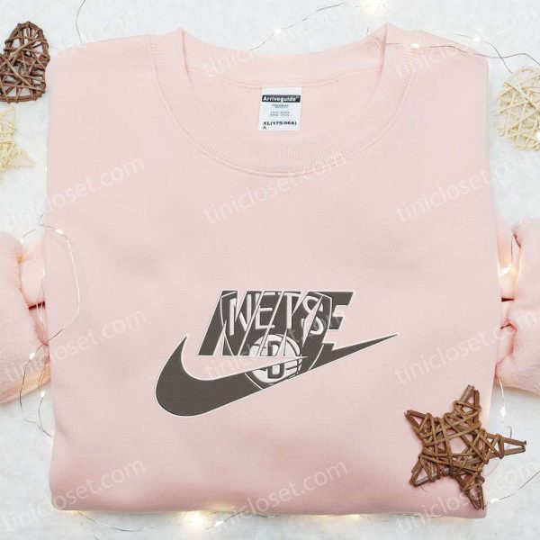 Brooklyn Nets x Nike Embroidered Shirt, NBA Sports Embroidered Hoodie, Nike Inspired Embroidered T-Shirt - Small Gifts Great Love - Image 2