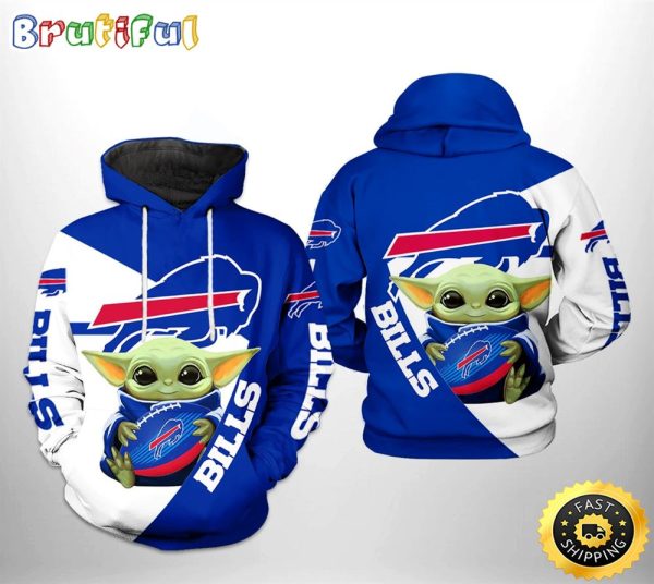 Buffalo Bills Nfl Baby Yoda Team 3d Hoodie
