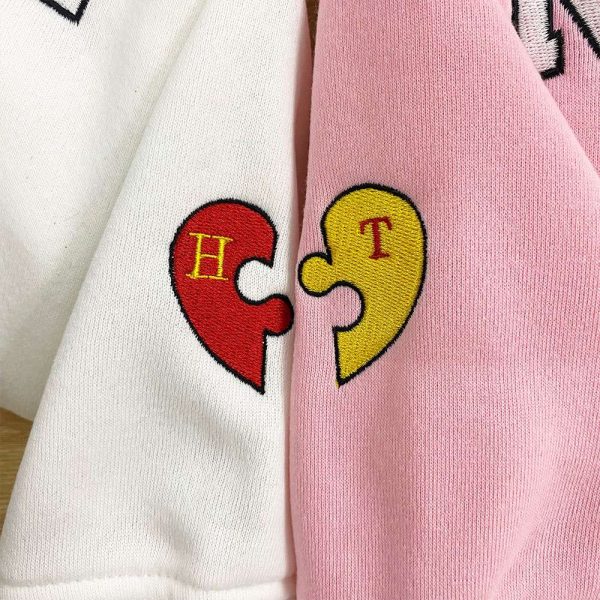 Couple Snoopy And Woodstock Embroidered Sweatshirt - TerraBell Designs - Image 3