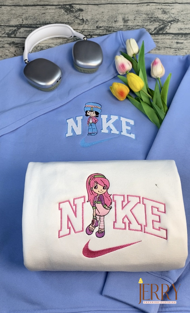 Cheap Ginger Snap And Raspberry Strawberry Shortcake Nike Embroidered Sweatshirt, Best Gift for Friend - Image 3
