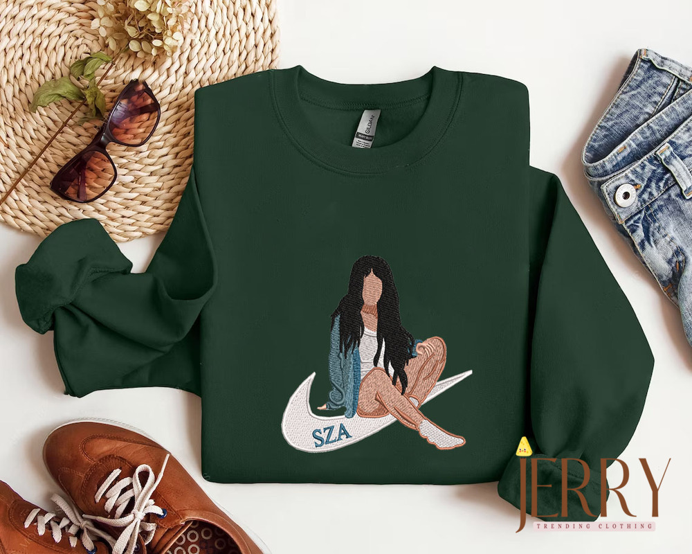 Cheap SZA Nike Embroidered Sweatshirt, Nike Crewneck Embroidered,  SZA Embroidery, SZA Merch