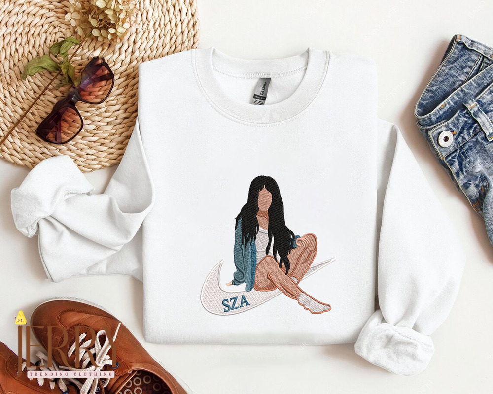 Cheap SZA Nike Embroidered Sweatshirt, Nike Crewneck Embroidered,  SZA Embroidery, SZA Merch - Image 3