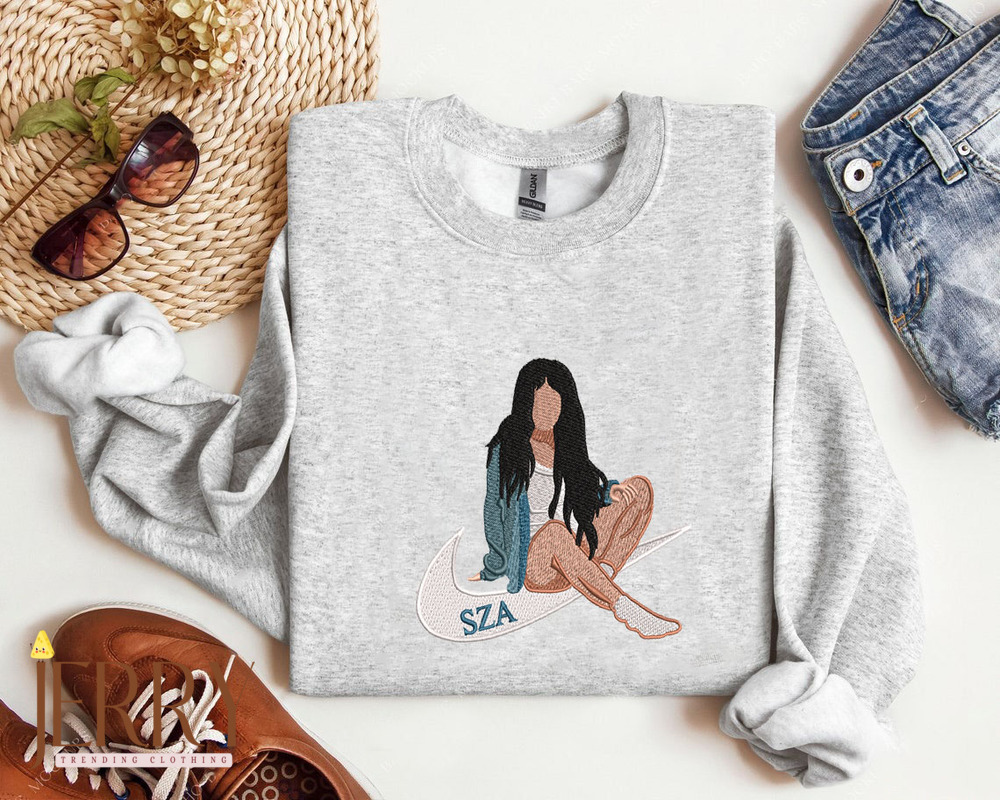 Cheap SZA Nike Embroidered Sweatshirt, Nike Crewneck Embroidered,  SZA Embroidery, SZA Merch - Image 5
