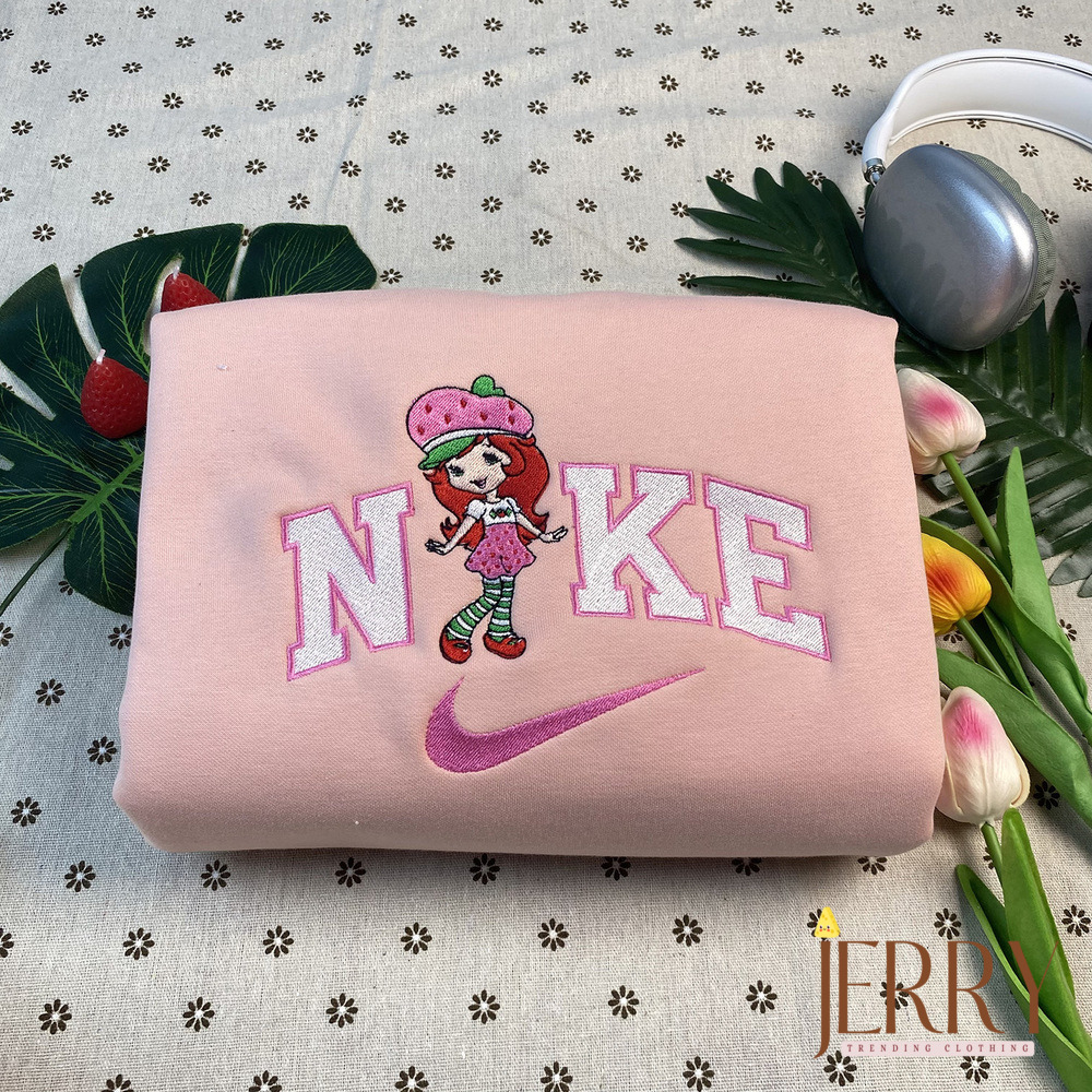 Cheap Strawberry Shortcake Version 2009 Nike Embroidered Sweatshirt,  Best Gift For Bestfriend - Image 5