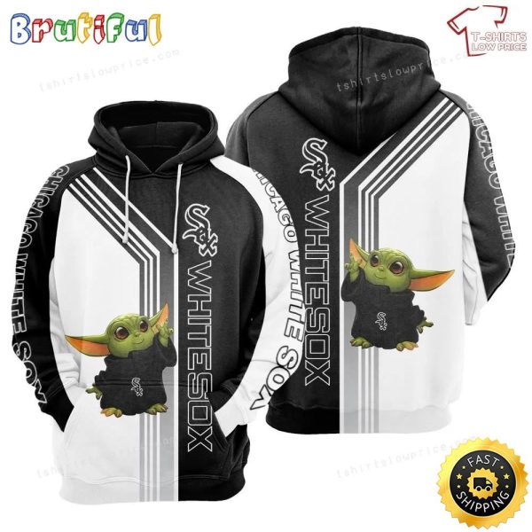 Chicago White Sox Baby Yoda Full Print 3d Hoodie Zipper Men Women